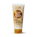 Tube of BNB Brightening Rice Scrub on a white background